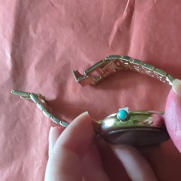 14k Gold Turquoise Vtg watch - Picture 5 of 16